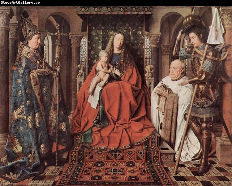 Jan Van Eyck Madonna des Kanonikus Georg van der Paele, mit Hl. Domizian, dem Hl. Georg und dem Stifter Paele